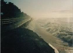 平成4年、折戸高波で削り取られた砂浜