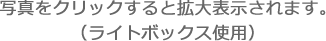 写真をクリックすると拡大表示されます。（ライトボックス使用）